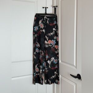 H&M Black Floral Trousers